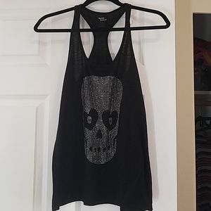 Rhinestone Skull tank top